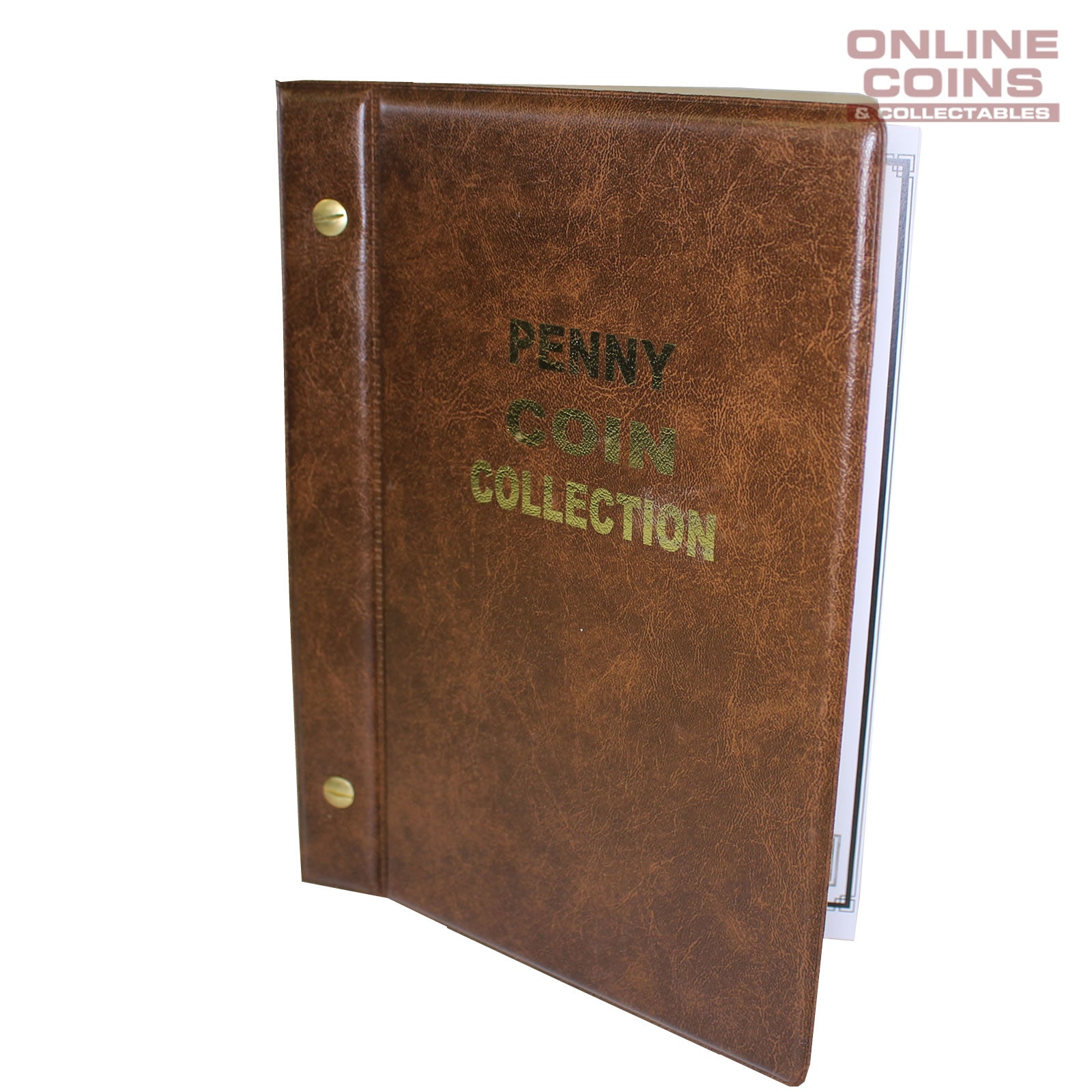 VST Australian Penny Album 1911-1964 With Printed Mintage Interleaves - BROWN